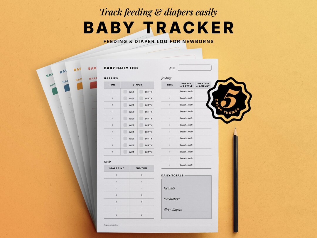 Newborn Baby Tracker – Feeding & Diaper Log Printable - Etsy
