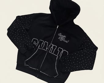 yeekyo ラインストーン　ジップパーカー Sサイズ NMTXU】rhinestone design zip parka – PRESSING WEB SHOP