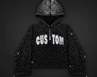 Black Graphic Zip Hoodie – 