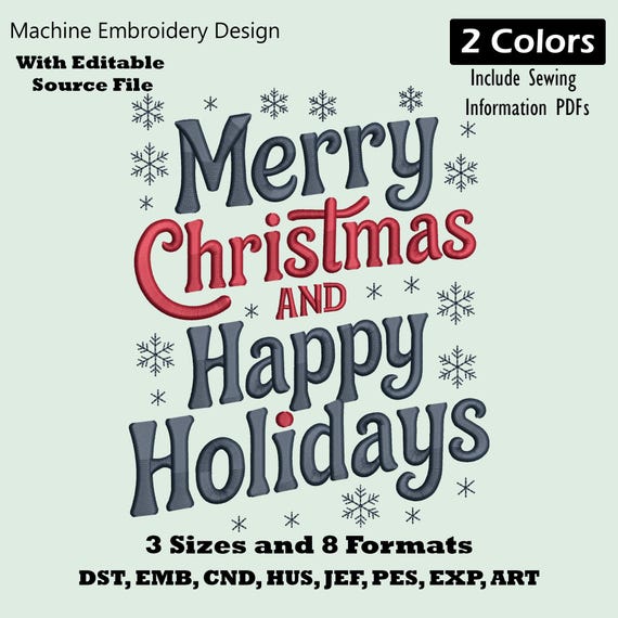 Christmas Logo Embroidery Design: Festive Holiday Star Machine Embroidery File