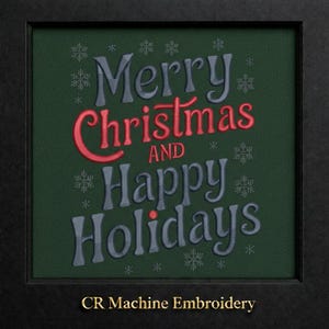 Diseño de bordado de logotipo navideño: Archivo de bordado a máquina de estrella festiva