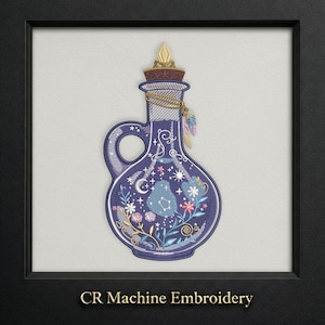 Digital fil med broderidesign för Celestial Potion Bottle (PES DST EXP)