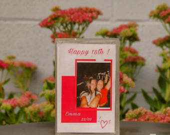 Cassette audio personnalisée | Cadeau Mixtape rétro personnalisé | Mixtape de musique vintage personnalisée pour anniversaire