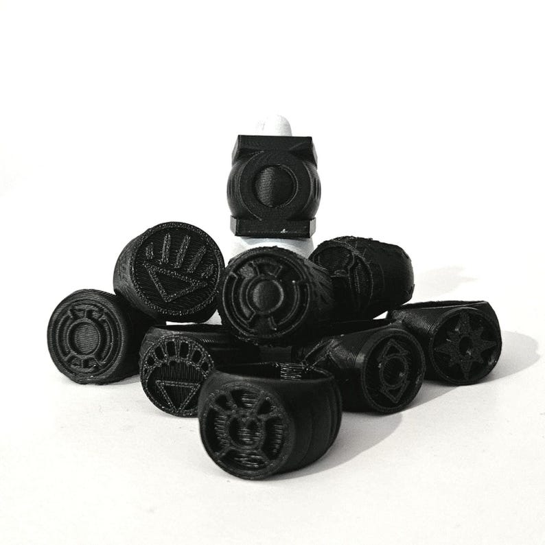 Lantern Corps Rings – DC Comics Inspired image 1