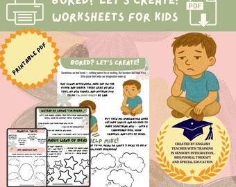 Hoja de trabajo para combatir el aburrimiento: Ideas creativas para niños (PDF imprimible)