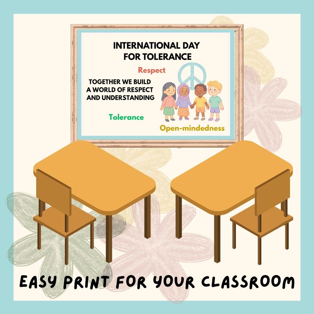 Tolerance Poster Homework Tolerance Bulletin Board Posters | Classroom Decor (15 Pages PDF) - Etsy