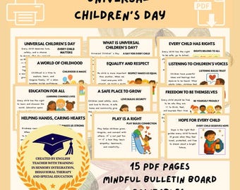 Carteles para el Día del Niño / Decoración del aula (PDF)