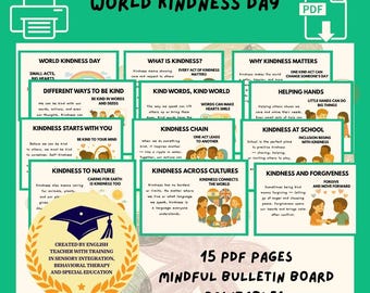 Carteles para el Día Mundial de la Bondad / Decoración del aula (PDF)