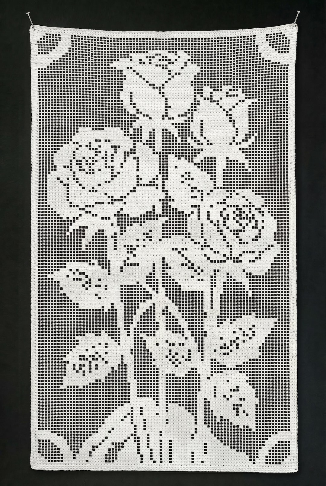 Filet Crochet Patternsn Roses Filet Crochet Roses Pattern PDF | Digital Download - Etsy