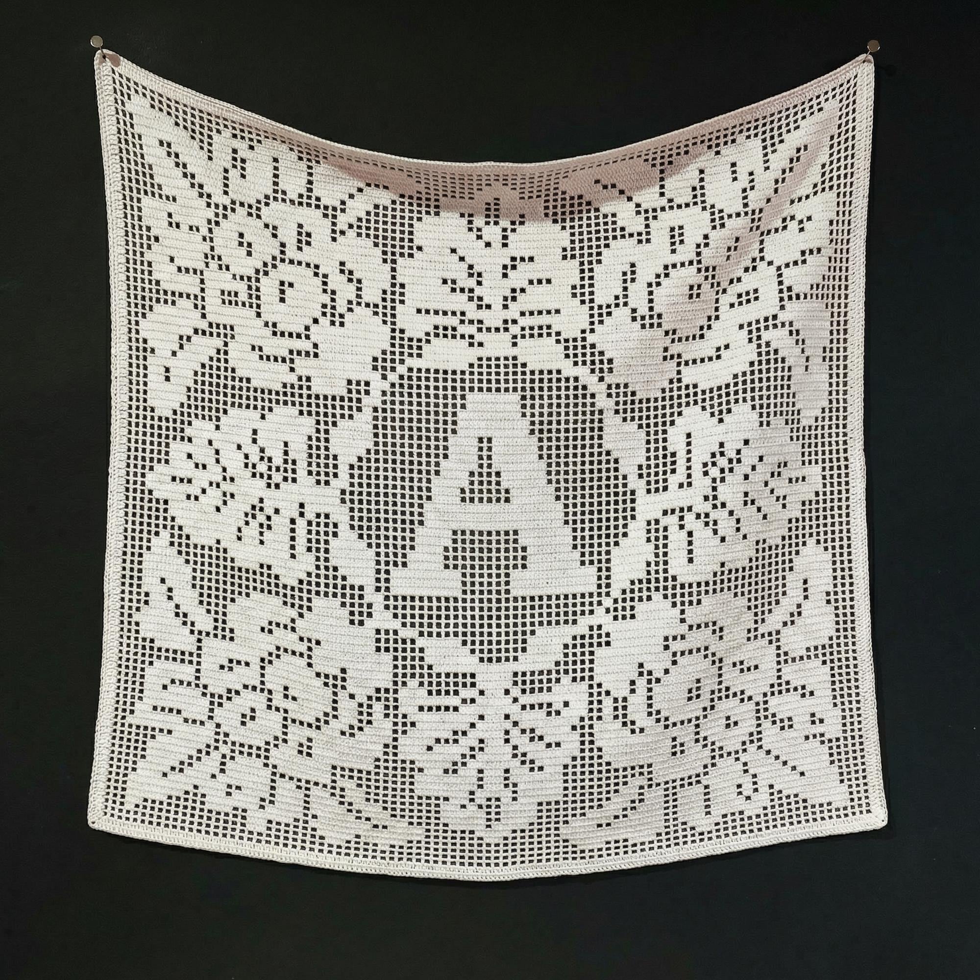 Filet Crochet Letter A Pattern PDF | Monogram Chart | Alphabet Wall Art ...