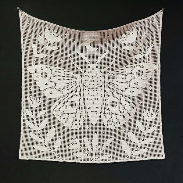 Filet Crochet Moth Pattern PDF | Digital Download