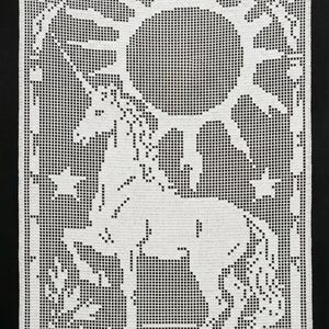 Filet Crochet Unicorn Pattern PDF | Digital Download