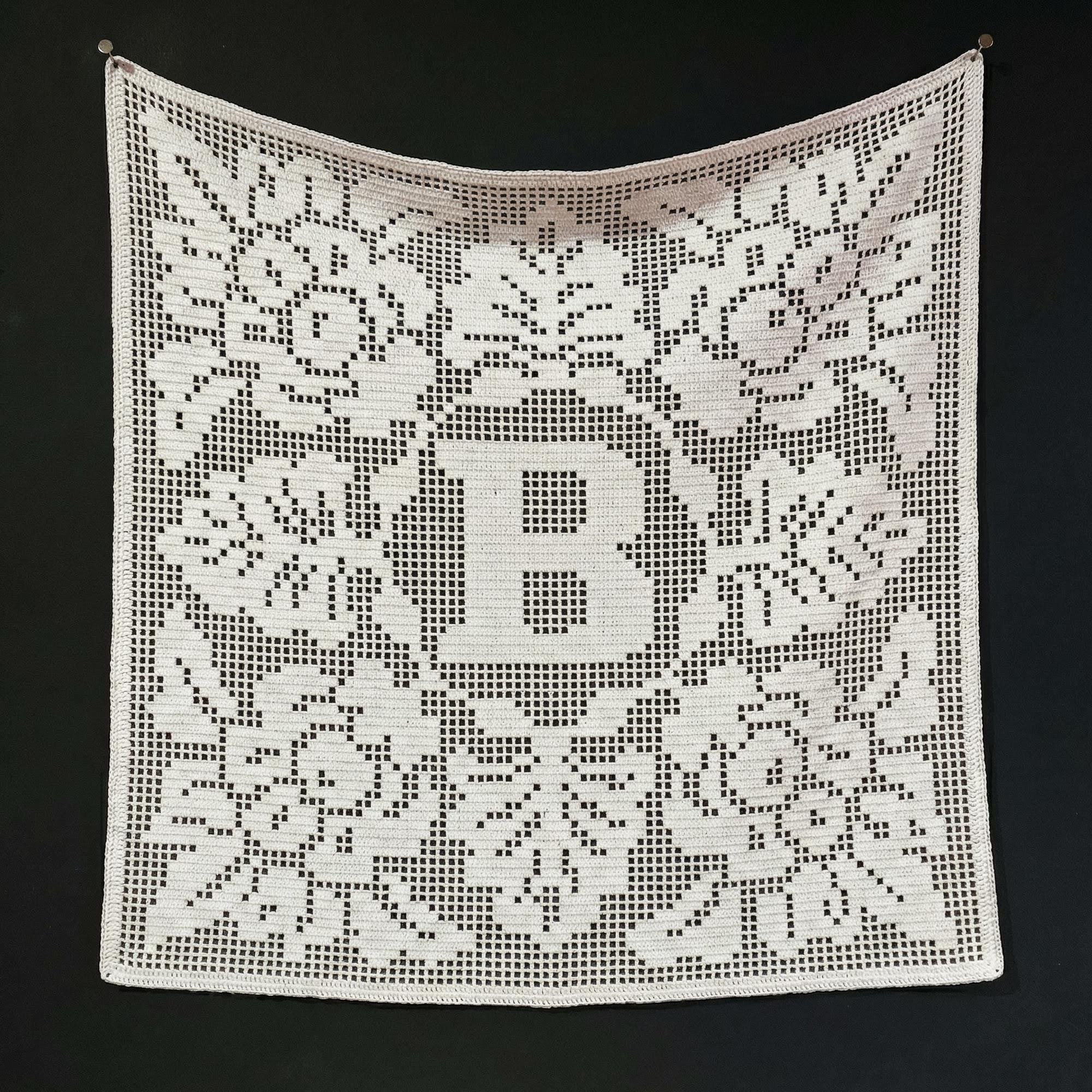 40 Filet Crochet Patterns to Try for Gifts, Decor, and Wearables 26 Filet Crochet Letter B Monogram Chart Alphabet Wall Art