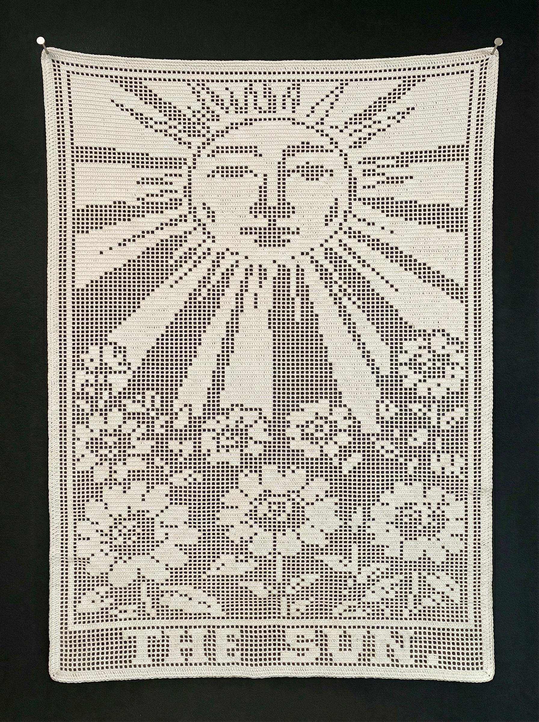 14 Crochet Tapestry Charts with Sea Turtles, Ghosts, and Wall Hangings 2 The Sun Major Arcana Tarot Filet Large Wall Tapestry Chart