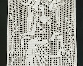 The Empress Major Arcana Tarot Filet Crochet Pattern PDF | Large Wall Tapestry Chart | Digital Download