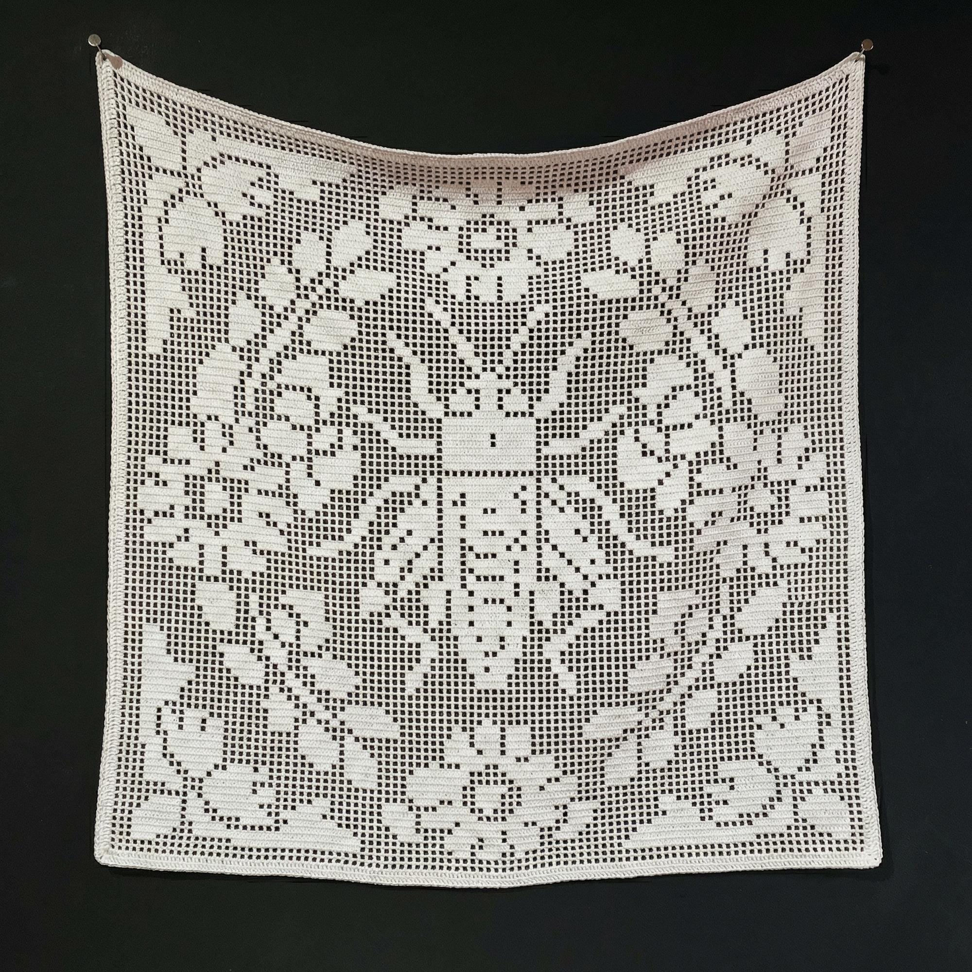 40 Filet Crochet Patterns to Try for Gifts, Decor, and Wearables 33 Filet Crochet Grasshopper