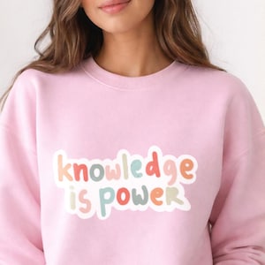 Knowledge Is Power SVG – Back to School Quote Design for Teacher Shirts & Stickers