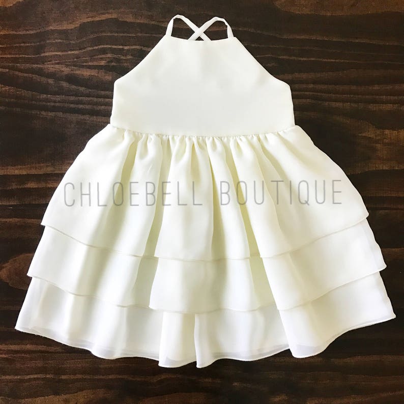 Toddler Formal Dress Ivory Toddler Dress Chiffon Dress Etsy