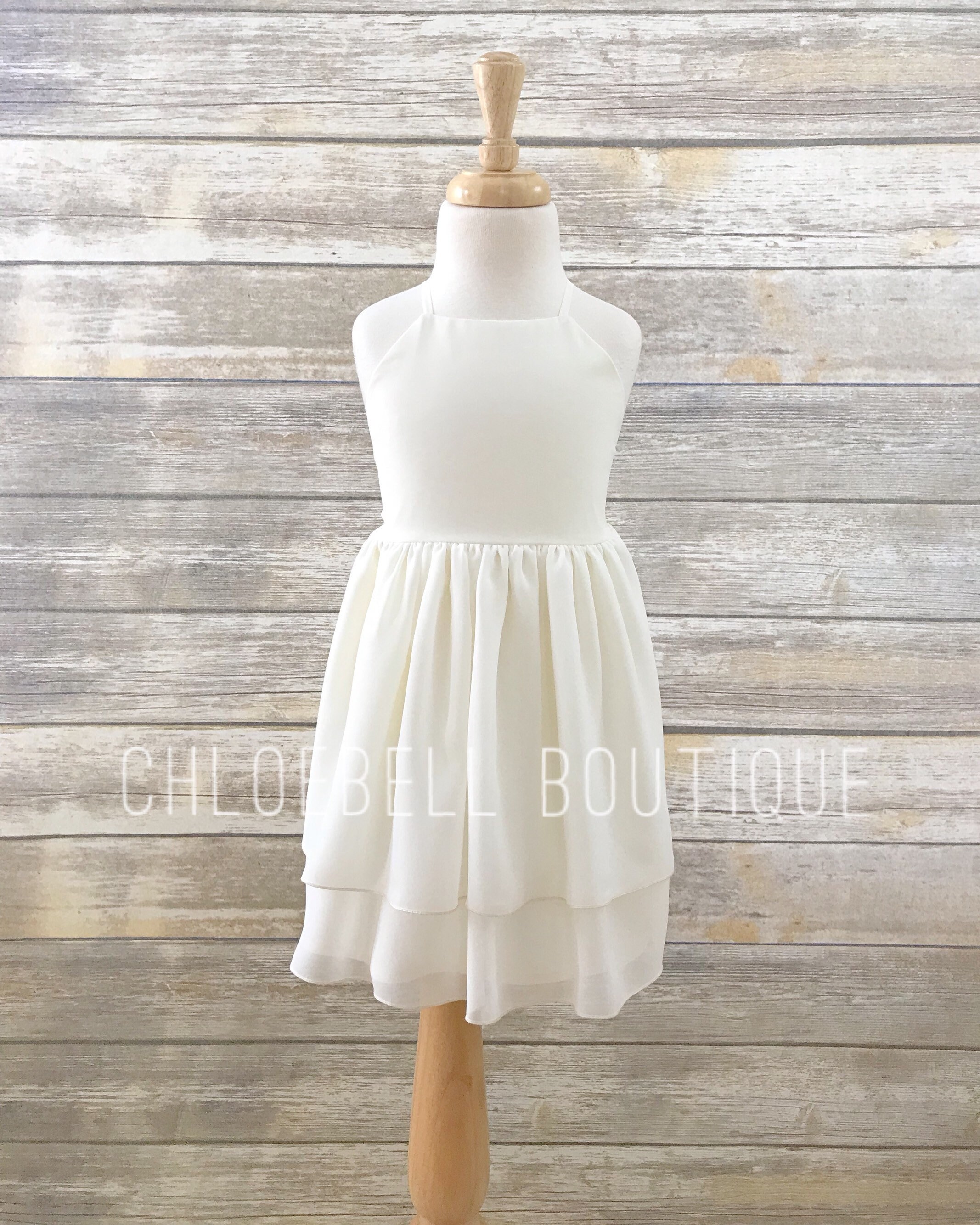 girls white chiffon dress