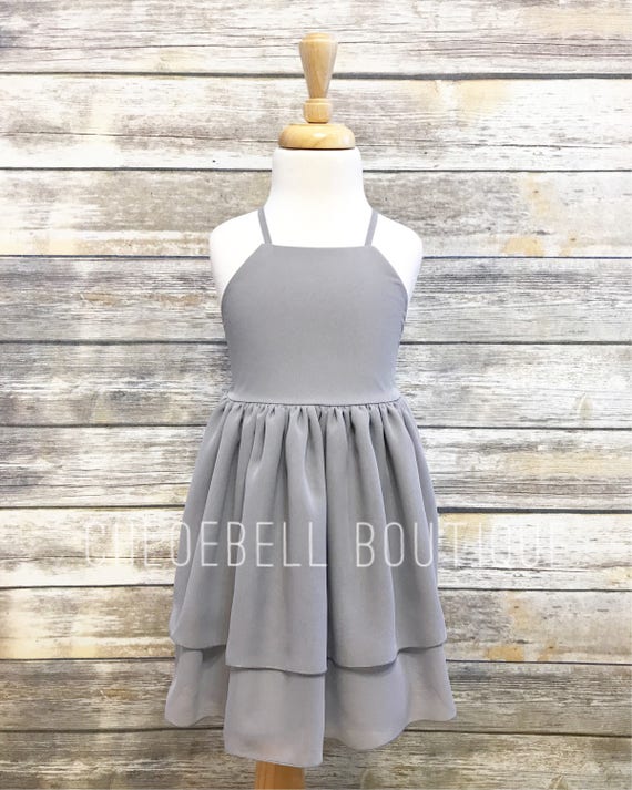 girls gray dress