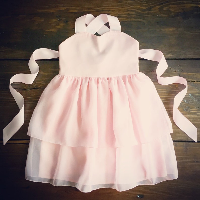 Blush Chiffon Flower Girl Dress Light Pink Toddler chiffon Etsy
