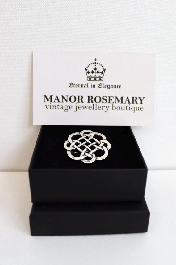 Celtic knot Solid Silver Brooch | Scottish vintag… - image 8
