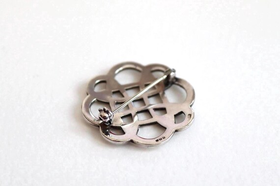 Celtic knot Solid Silver Brooch | Scottish vintag… - image 4