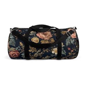Floral Print Duffel Bag | Chic Travel Bag, Gym Tote, Overnight Organizer, Weekend Getaway, Stylish Luggage