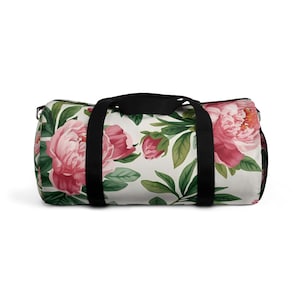 Bolsa de viagem floral - Bolsa de treino estilosa, bolsa de viagem, bolsa de academia, bolsa para escapadas de fim de semana, bagagem com estampa floral