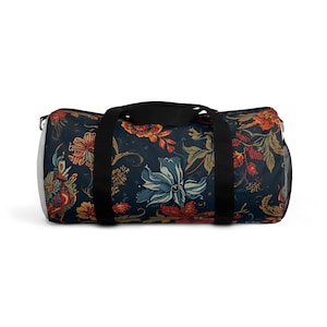 Bolsa de viagem com estampa floral: bolsa de viagem em lona Oxford de poliéster
