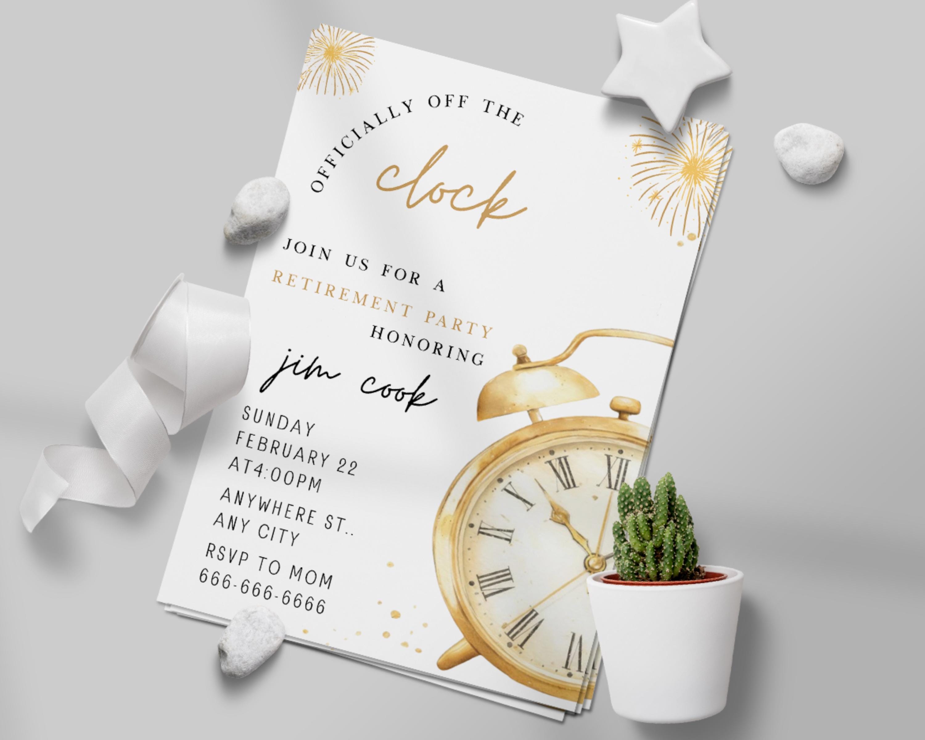 Retirement Party Invitation Template, Editable Canva 5x7 Printable ...