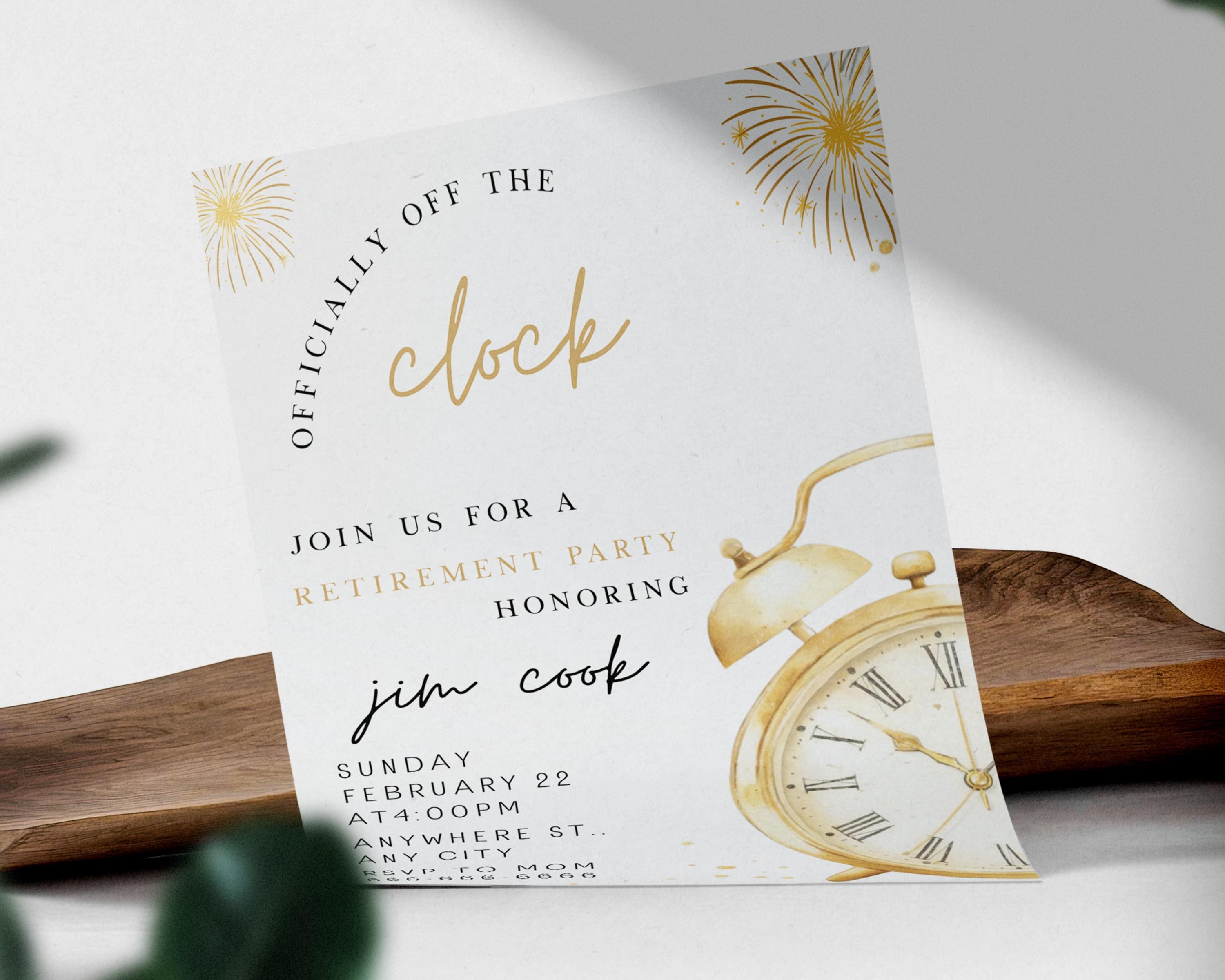 Retirement Party Invitation Template, Editable Canva 5x7 Printable ...