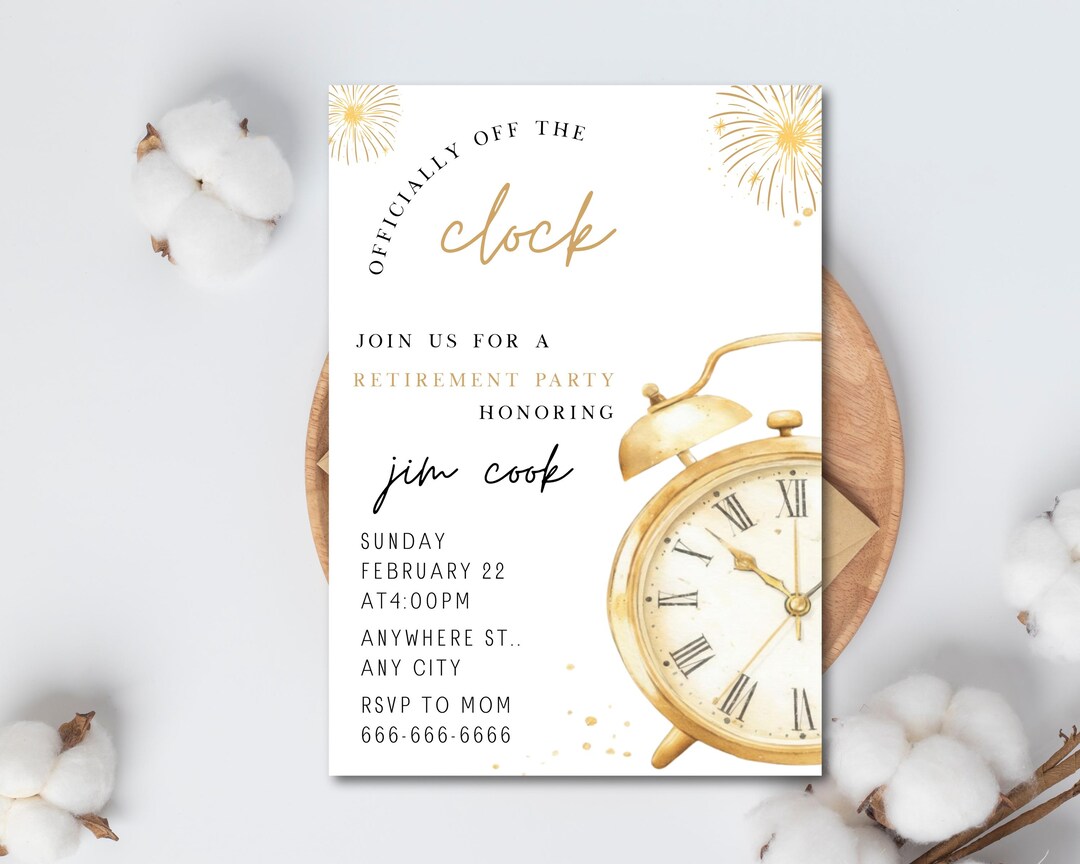 Retirement Party Invitation Template, Editable Canva 5x7 Printable ...