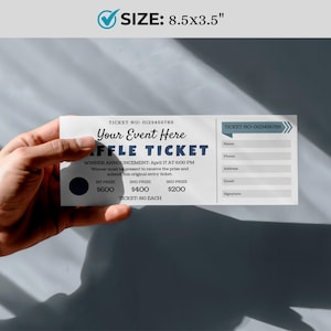 Editable Raffle Ticket Template, Fundraiser Entry Stub, Charity Draw ...