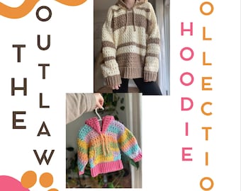 FAMILY COMBO Digital Crochet Pattern | The Outlaw Hoodie Collection