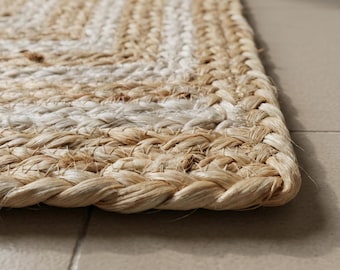 Handwoven Jute Rug | Natural Flatweave Area Carpet for Modern Homes