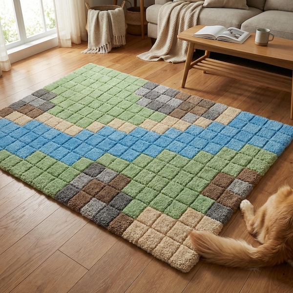 Cute Pattern Minecraft Rugs Minecrafts Rug - Etsy