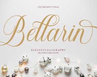 Bellarin Font, Wedding Fonts, Rustic Fonts, Bold Fonts, Farmhouse Fonts, Handwritten Fonts, Fonts for Cricut, Procreate Fonts