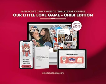 Canva Website Template LDR Surprise Gift for Couples Love Message Website Long Distance Relationship Digital Keepsake Photos Music Game