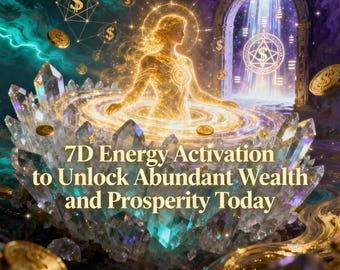 7D-sessie Quantum Wealth Activation voor het manifesteren van welvaart met hoogfrequente energie