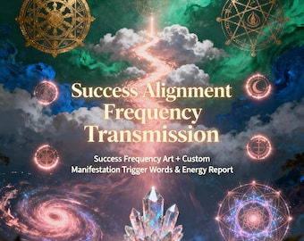 Success Alignment Energetic Art + Personal Energy Report with Manifestation Trigger Words