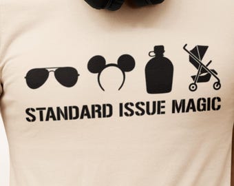 Disney Veteran Shirt, Standard Issue Magic Cotton Tee, Military Castle Graphic Gift