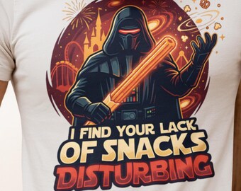 Disney Star Wars Shirt, Funny Snack Graphic, Cotton Galaxy Parody Top, Theme Park Gift