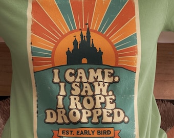 Rope Drop Shirt, Early Entry Tee, Vintage Theme Park Top, Unisex Vacation Gift