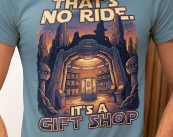 Disney Star Wars Tee, Cotton Gift Shop Parody Shirt, Funny Sci Fi Park Top