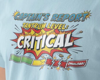 Funny Kids Shirt for Teens – Tantrum Level Critical Comic Tee