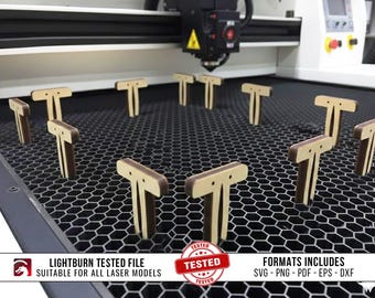 Laser Bed Pins File Pack, Wabenhalter, digitale Dateien für Xtool, Ortur, Lightburn, SVG, DXF, Pdf, Ai, Xcs, Lbrn2
