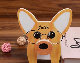 Custom Engraved Wooden Eyeglass Stand,Adorable Animal Eyeglass Stand,Wooden Animal Glasses Holder,Desk Organizer,Gift For Animal Lovers