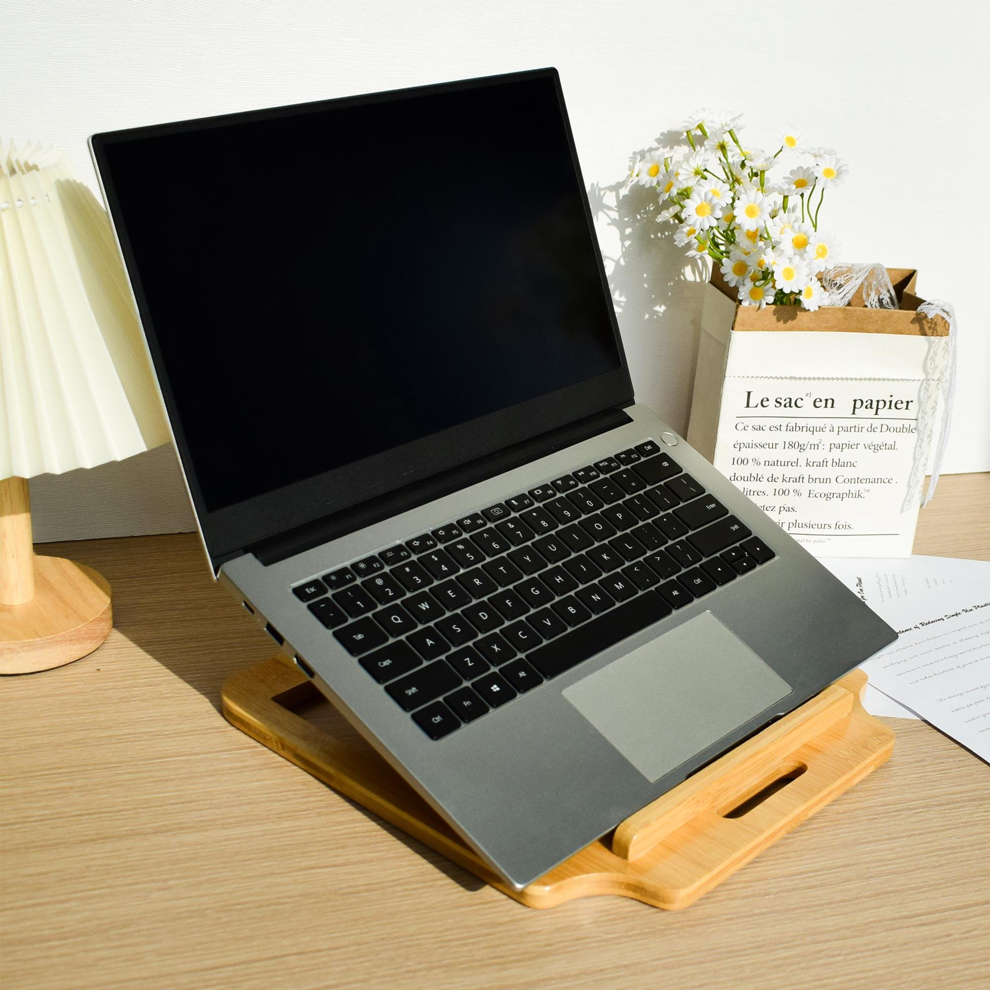 Timber Computer Stand Custom Laptop Holder,bamboo and Wood Computer Stand,wood Laptop Riser ...