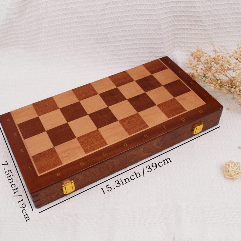 Personalized Wooden Chess Set,engraving Foldable Travel Chess Set,solid ...
